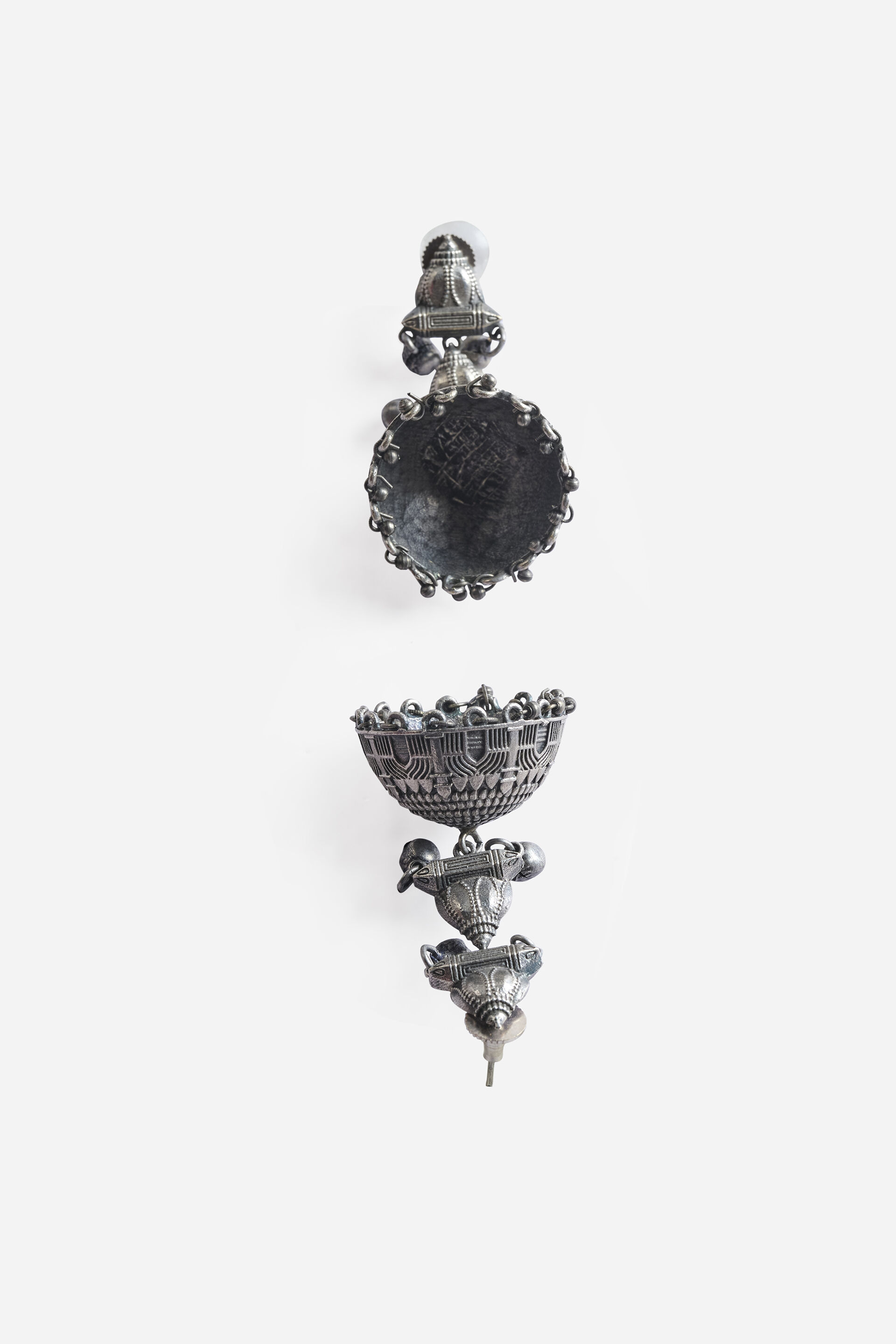 Antique Silver Earrings, , image 2